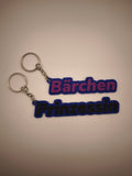 Pärchen-Schlüsselanhänger Set "Bärchen & Prinzessin" – personalisierbar