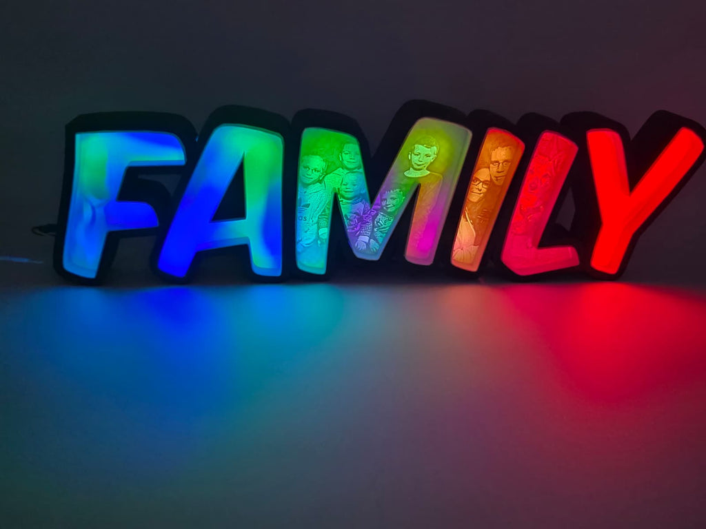 LED Schriftzug mit eigenen Bildern | Personalisiertes Geschenk