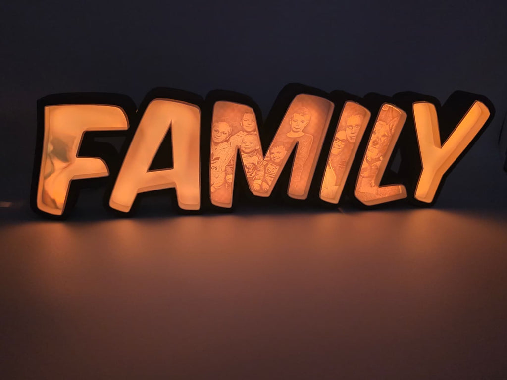 LED Schriftzug mit eigenen Bildern | Personalisiertes Geschenk