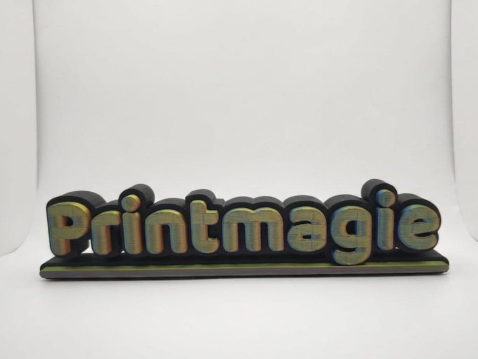 Personalisiertes 3D-Namensschild in Marineblau mit Wunschname