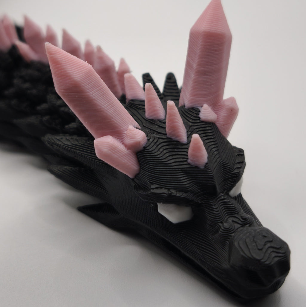 3D Druck Kristall Drache | Beweglich & Personalisiert