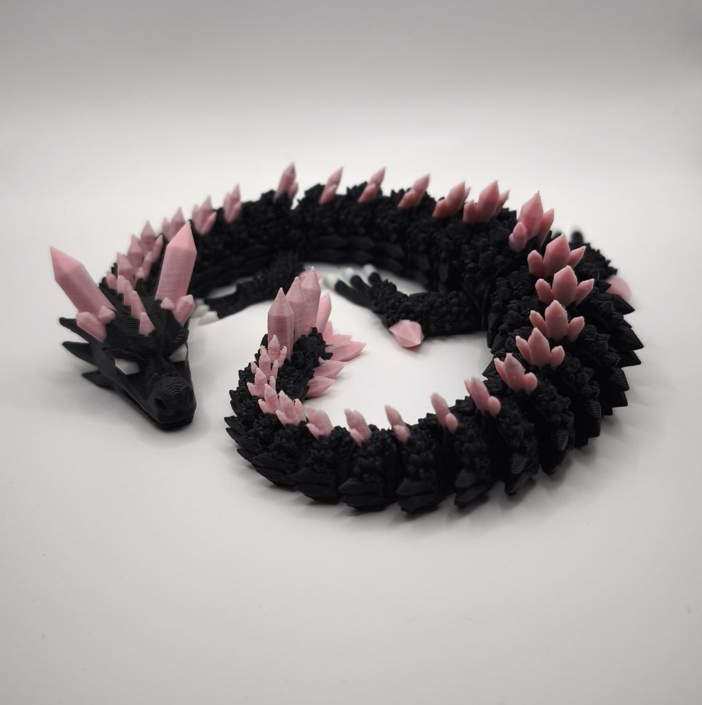 3D Druck Kristall Drache | Beweglich & Personalisiert