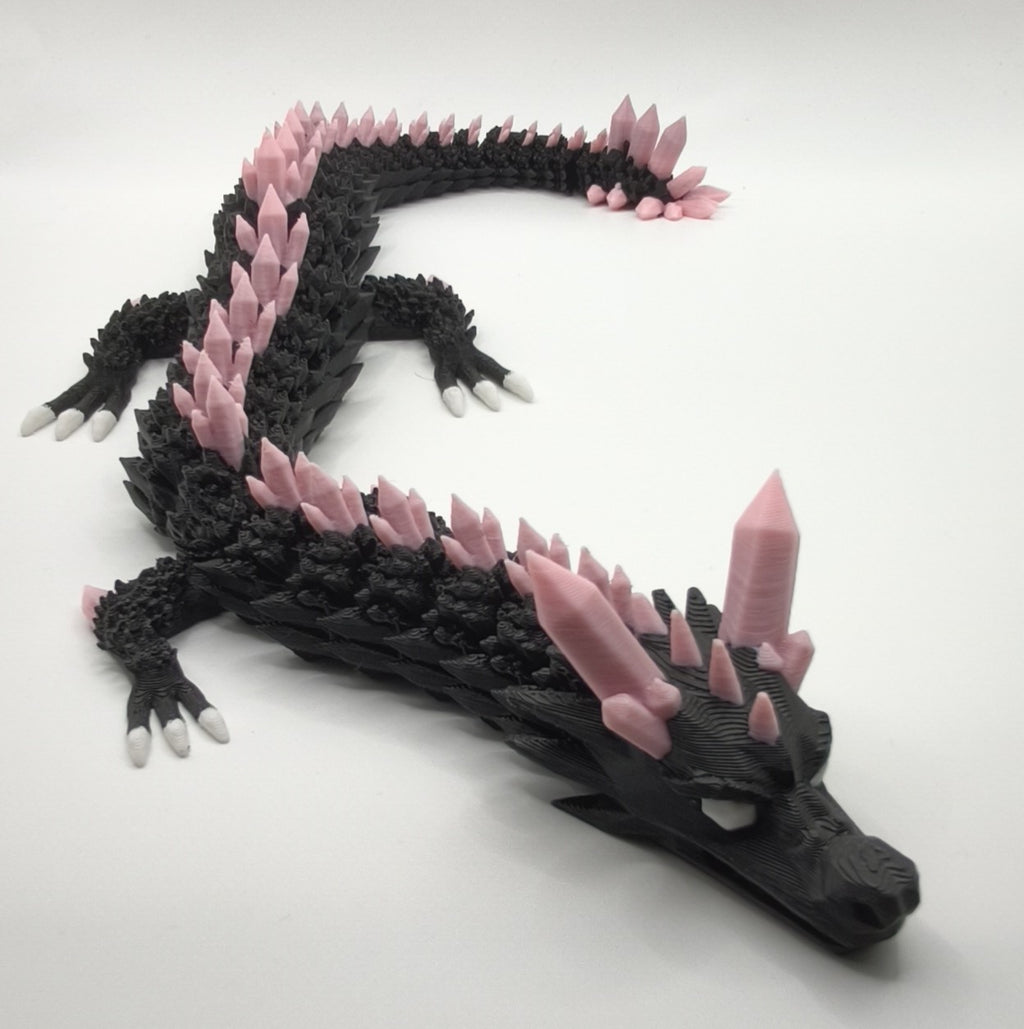 3D Druck Kristall Drache | Beweglich & Personalisiert