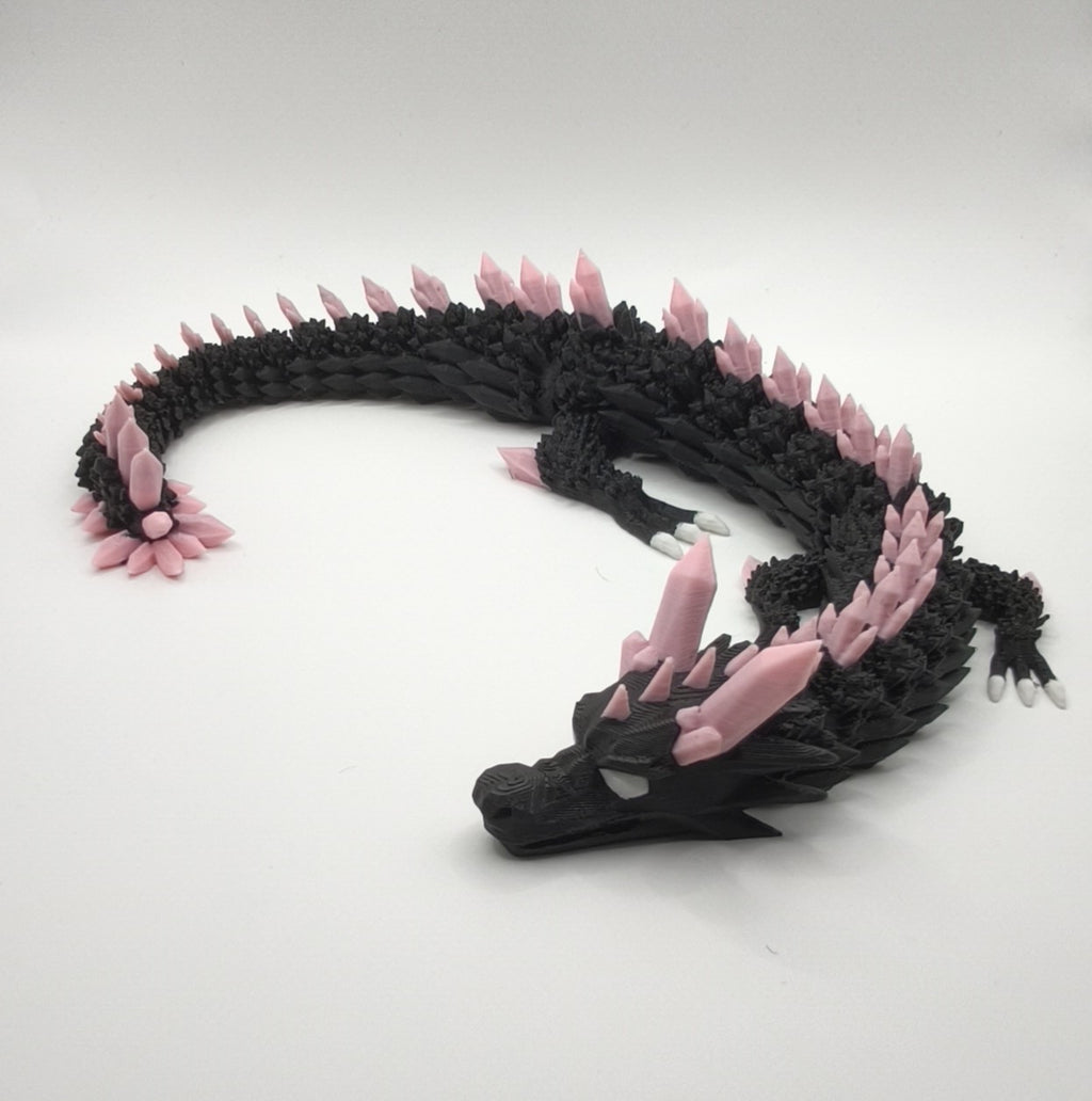 3D Druck Kristall Drache | Beweglich & Personalisiert
