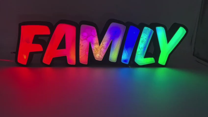 LED Schriftzug mit eigenen Bildern | Personalisiertes Geschenk