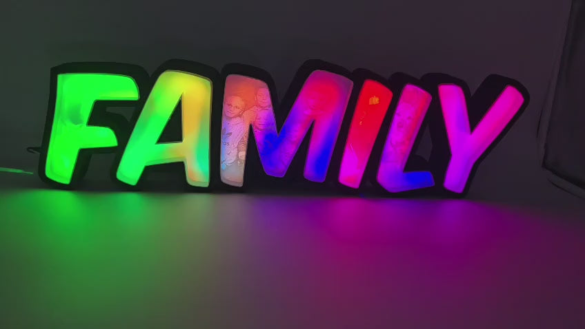 LED Schriftzug mit eigenen Bildern | Personalisiertes Geschenk